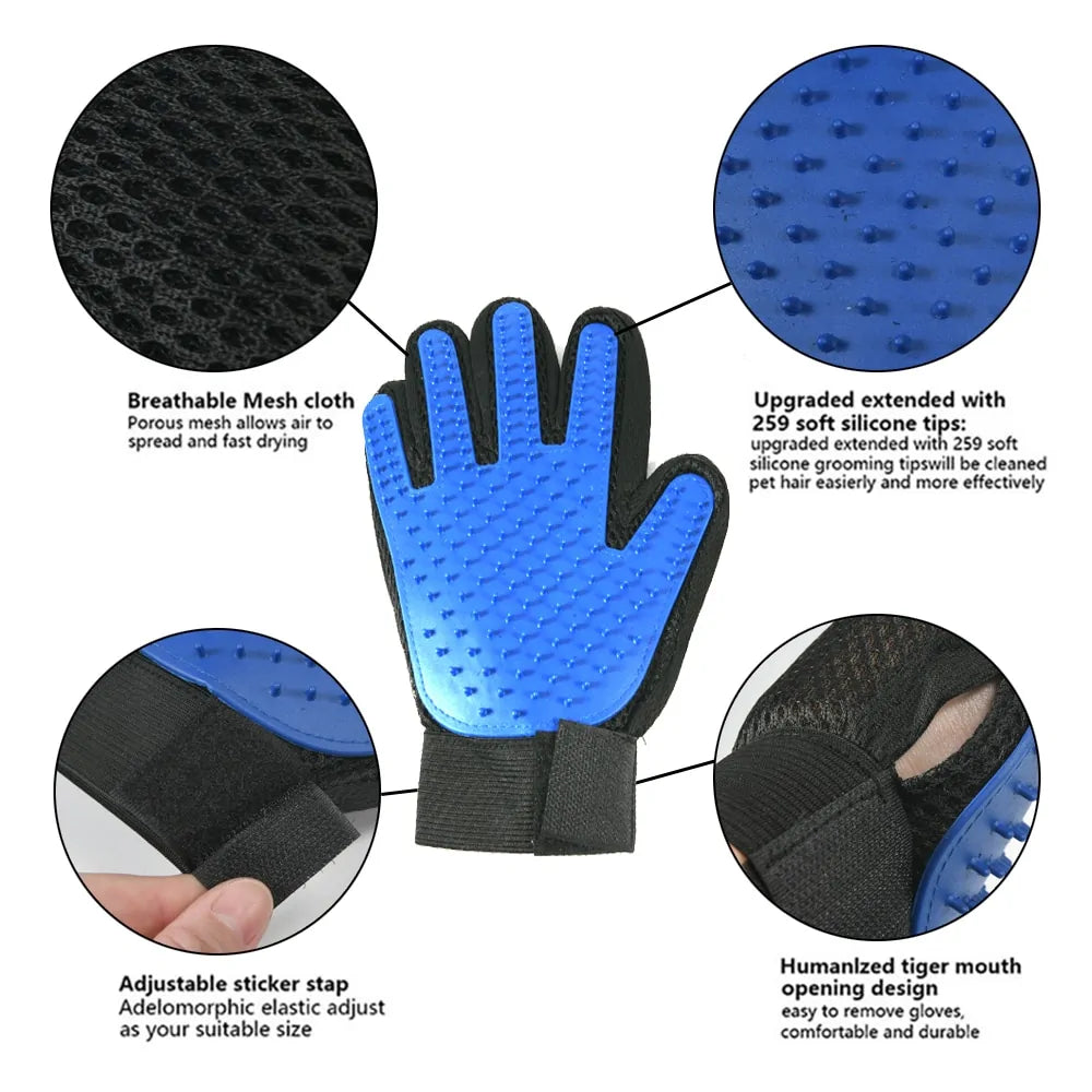 Brush Deshedding Hair Gloves