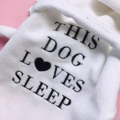 Pet Dog Bathrob Dog Pajamas Sleeping Clothes