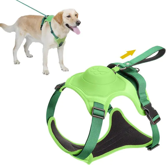 All-in-One Dog Harness and Retractable Leash Set